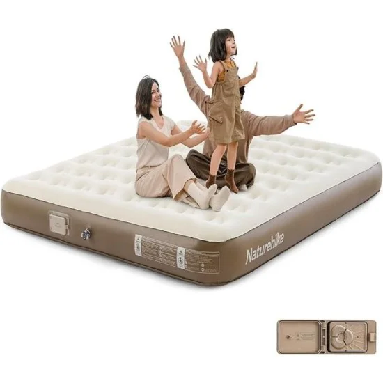Naturehike (Chenjing) Built-In Pump Inflatable Mattress - Khaki Triple (200*180*25)